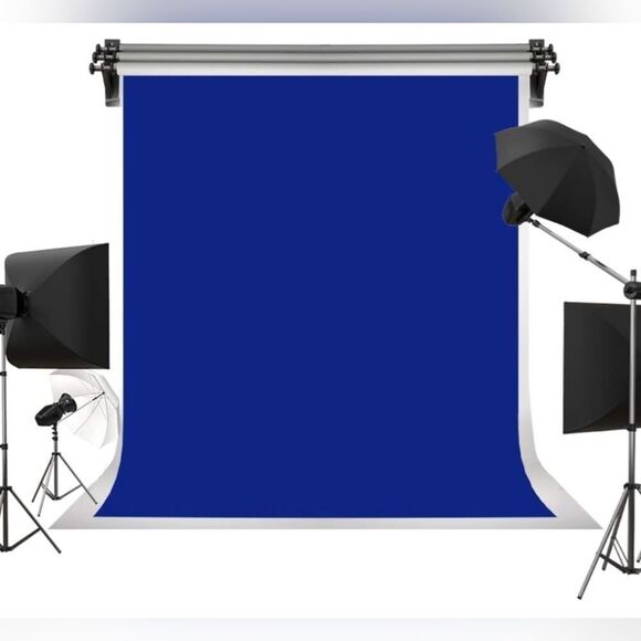 🔸️NWOT Blue 6x9 Ft Microfiber Photography Backdrop - Picture 1 of 7